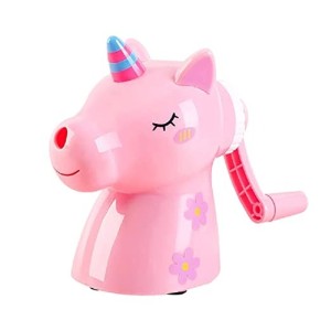 Unicorn Hand Crank Mechanical Accessory Creative Student Pencil Sharpener, School Supply Table Pencil Sharpener for Kids (Pack of 1, Multicolor)