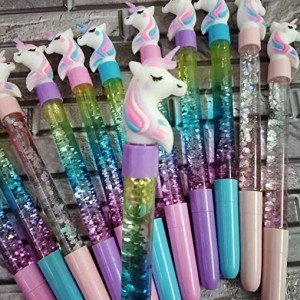 Unicorn Toy Water Glitter Gel Pen Beautiful Designer Pen Gel Pen Best Gift for Kids, Best Return Gift for Students (Pack of 4)